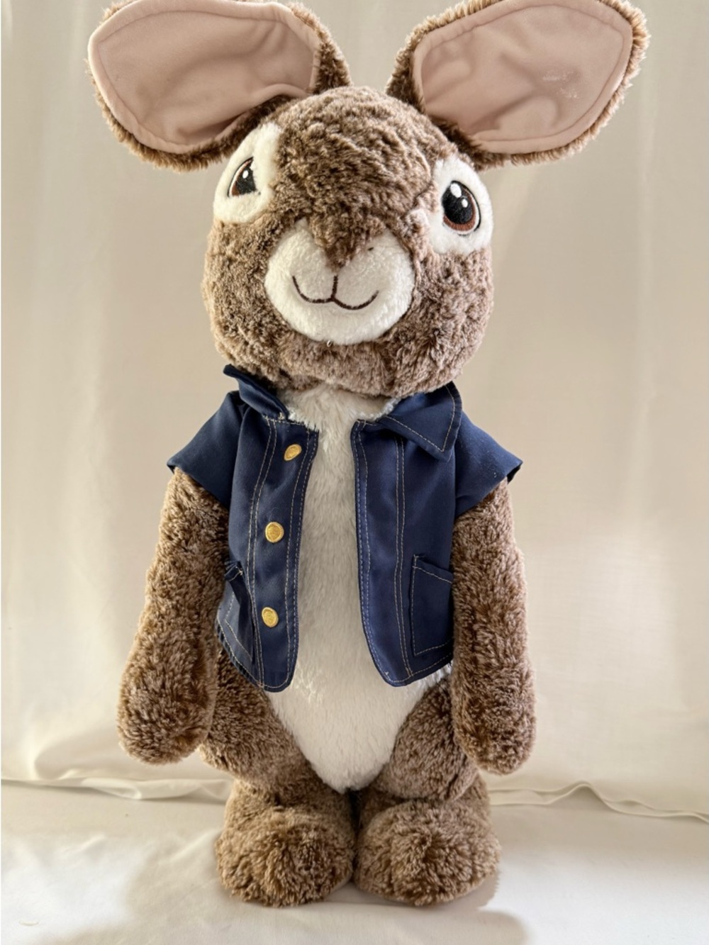 Dan Dee Peter Rabbit Plush Toy Navy Blue Shirt 19”head To Toe 25” To Pink Ears
